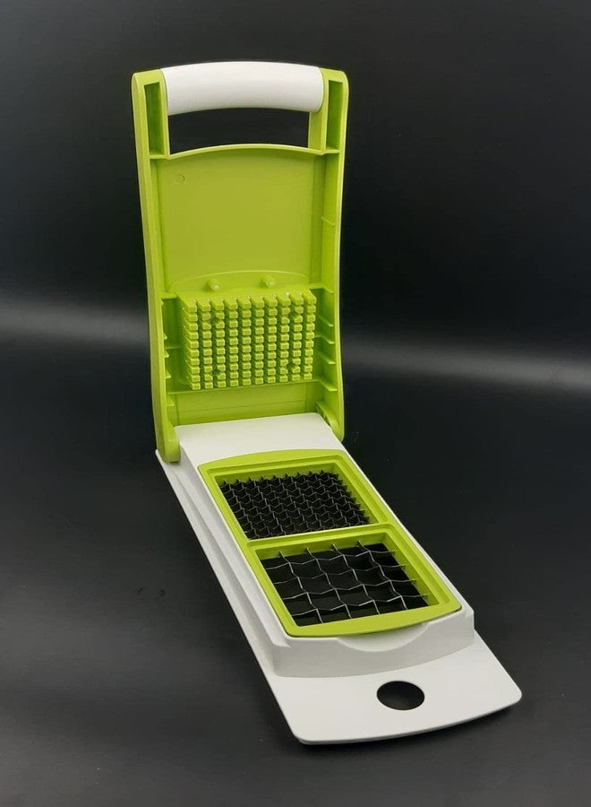 Ganesh Plastic Fruit & Vegetable Chopper Slicer Dicer Grater 14 in 1 (Green) - Image 2